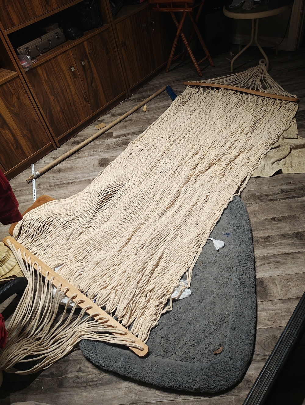 New Cotton And Wood Hammock